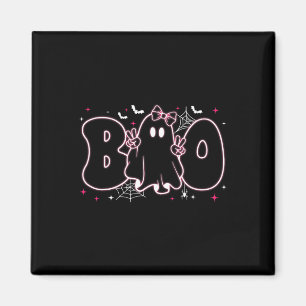 Niedlich Ghost Floral Boo Halloween Boy Girl Ghost Magnet