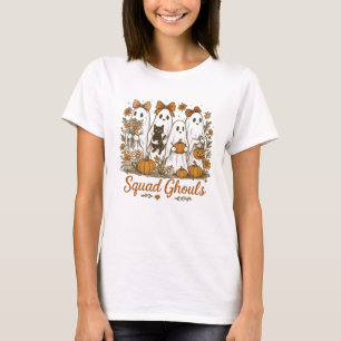 Niedlich Ghost Friends Fall Graphic T-Shirt for Wo