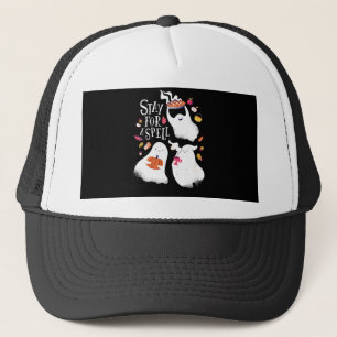 Niedlich Ghost Funny Halloween Design Truckerkappe