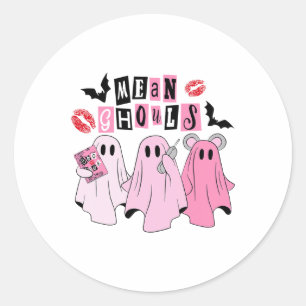Niedlich Ghost Gemein Ghouls Spaß Halloween Kostüm Runder Aufkleber