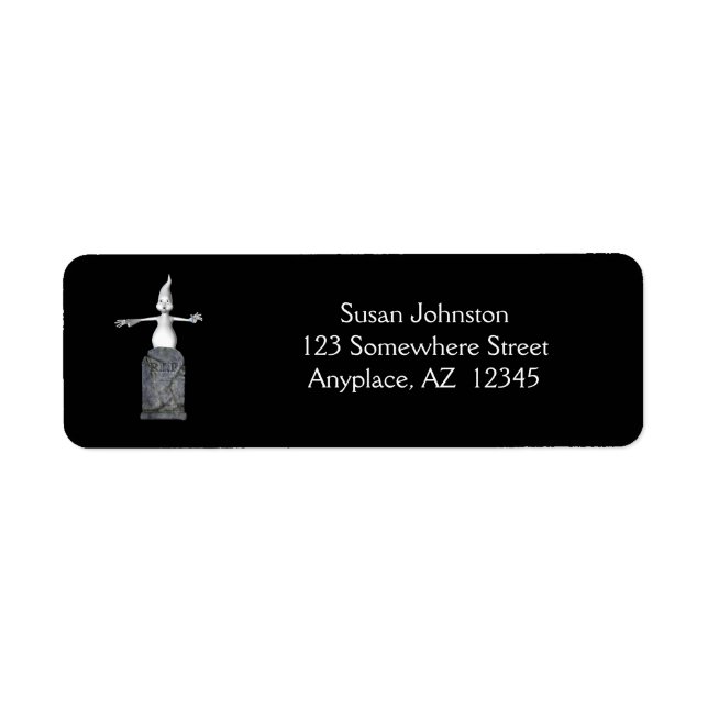 Niedlich Ghost Grabstein Halloween-Adresse (Vorne)