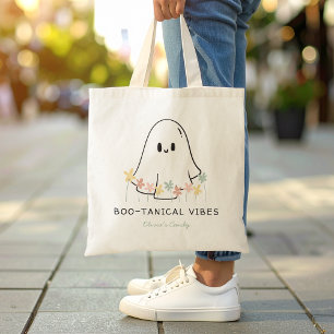 Niedlich Ghost Halloween Bootanical Vibes Tragetasche