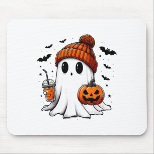 Niedlich Ghost Halloween Bougie Ghost Kaffee Lover Mousepad