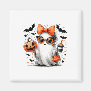 Niedlich Ghost Halloween Diva Cartoon Sungles Hand Magnet