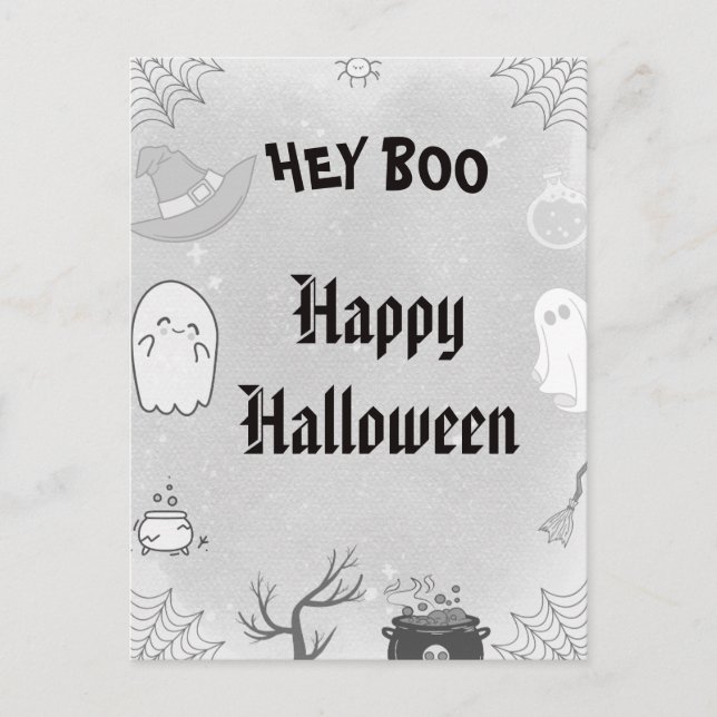 Niedlich Ghost Halloween Feiertagspostkarte (Vorderseite)