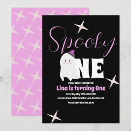 Niedlich Ghost Halloween Geburtstag Spooky One Einladung