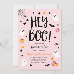 Niedlich Ghost Halloween Geburtstagsparty Einladun Einladung