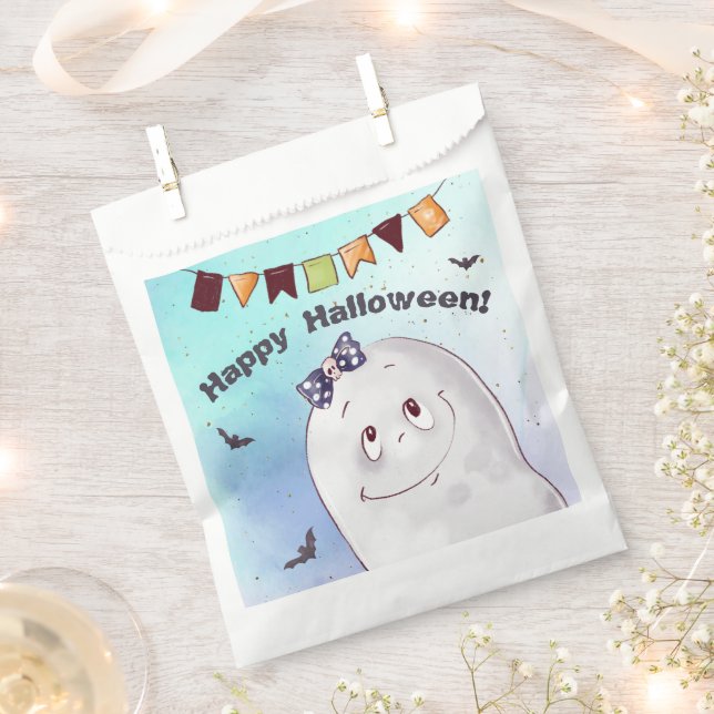 Niedlich Ghost Halloween Geschenktütchen (Ausgeschnitten)