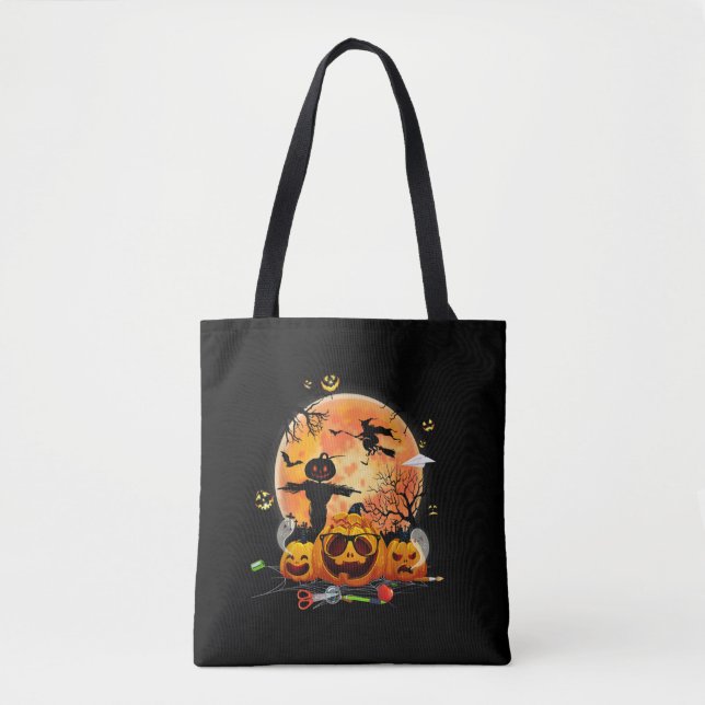 Niedlich Ghost Halloween Lehrer Trick oder lehren  Tasche (Vorderseite)