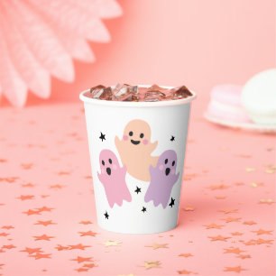 Niedlich Ghost Halloween Party Girl Pastel Pappbecher