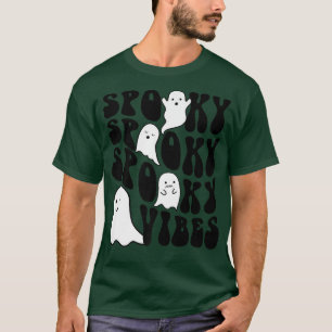 Niedlich Ghost Halloween Retro Groovy Spooky Vibes T-Shirt
