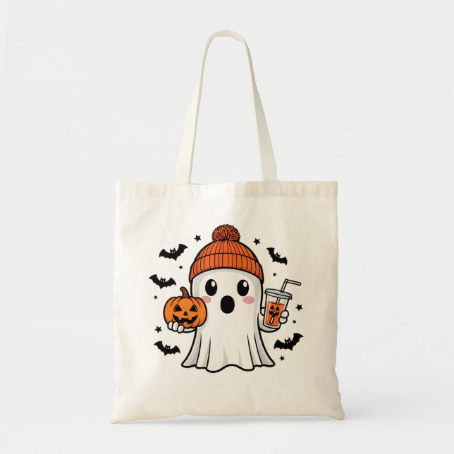 Niedlich Ghost Halloween Tragetasche (Vorne)