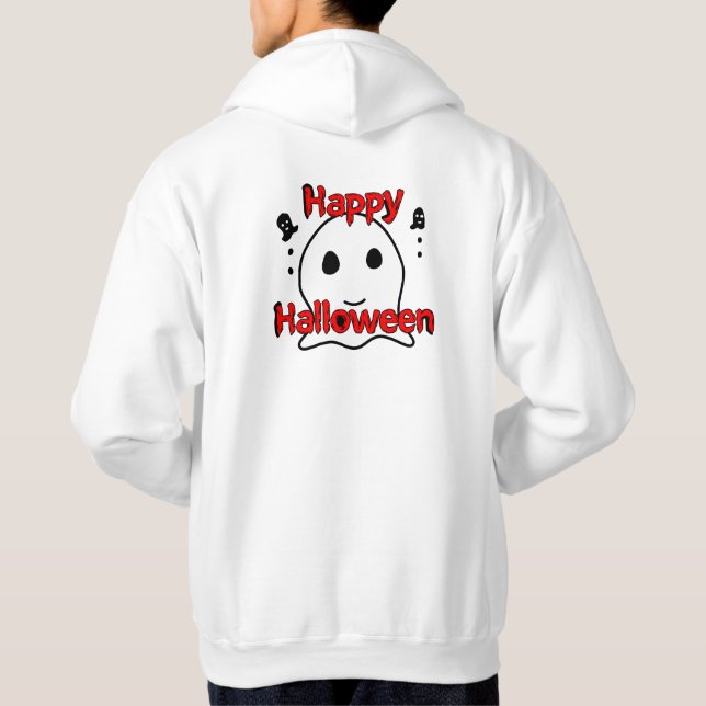 Niedlich Ghost Happy Halloween Design Spaß und Spo Hoodie (Rückseite)