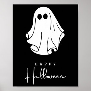 Niedlich Ghost Happy Halloween Grafik für Kinder Poster