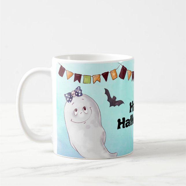 Niedlich Ghost Happy Halloween Kaffeetasse (Links)