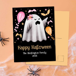Niedlich Ghost Happy Halloween Postkarte