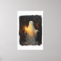 Niedlich Ghost Holding Candle Funny Halloween Goth