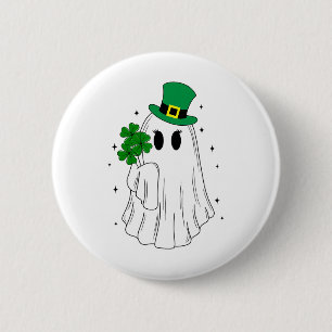 Niedlich Ghost Lucky St Patrick's Day Costume Bouj Button