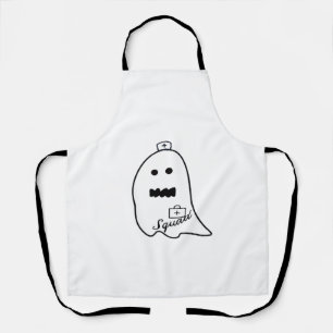 Niedlich Ghost Nurween Handgezeichneter Hospital S Schürze