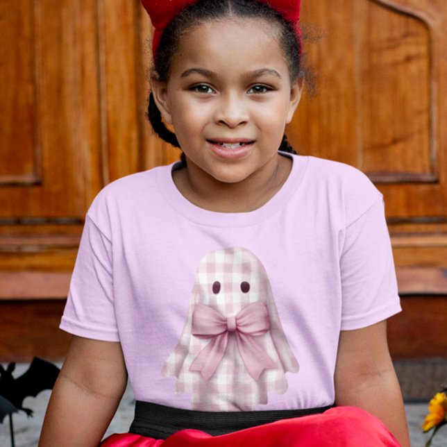 Niedlich Ghost Pink Gingham T-Shirt (Von Creator hochgeladen)
