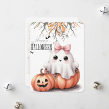 Niedlich Ghost Pumpkin Bat Halloween