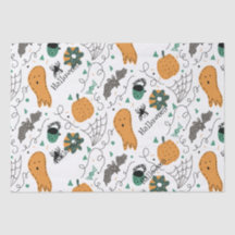 Niedlich Ghost Pumpkin Halloween Doodles Illustrat