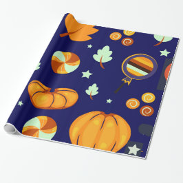Niedlich Ghost Pumpkin Halloween Holiday Geschenkpapier