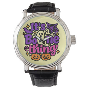 Niedlich Ghost & Pumpkin - Happy Halloween Armbanduhr