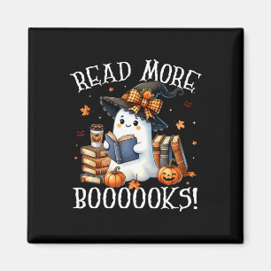 Niedlich Ghost Reading Book Lovers Halloween Lesen Magnet