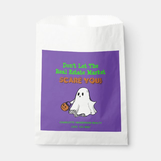 Niedlich Ghost Real Anwesen Pop nach Halloween-Par Geschenktütchen (Vorderseite)