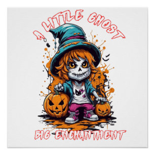 Niedlich Ghost-Shirt Halloween-T-Shirt Hallowe Poster