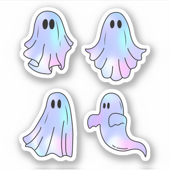 Niedlich Ghost Sticker Pack, Ghoul, Halloween (Vorderseite)
