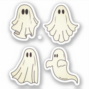 Niedlich Ghost Sticker Pack, Ghoul, Halloween Stic