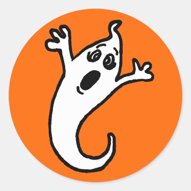 Niedlich Ghost-Sticker Runder Aufkleber (Vorderseite)