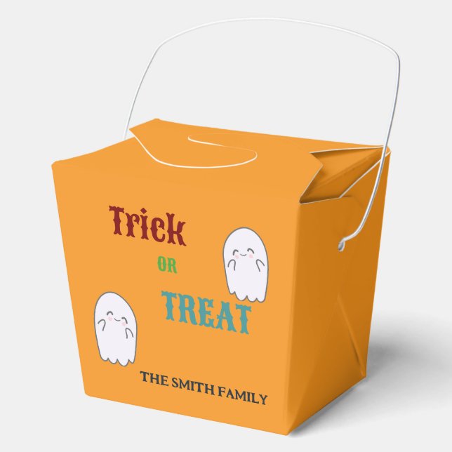 Niedlich Ghost Trick oder Treat Halloween Geschenkschachtel (Vorderseite)