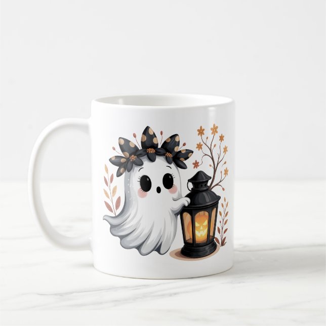 Niedlich Ghost Whimsical Halloween Tasse Stil (Links)