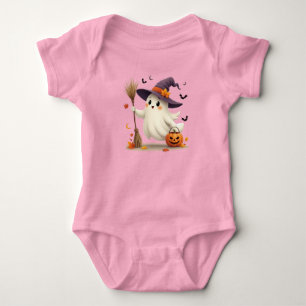 Niedlich Ghost Witwen Halloween Baby Bodysuit Strampler