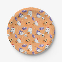 Niedlich Ghosts Muster Orange Halloween Kinderdusc