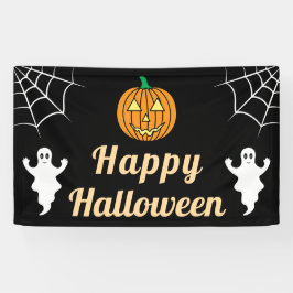 Niedlich Ghosts Pumpkin Spider Web Fun Halloween-P Banner