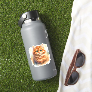 Niedlich Ginger Tabby Cat Classic T - Shirt Aufkleber
