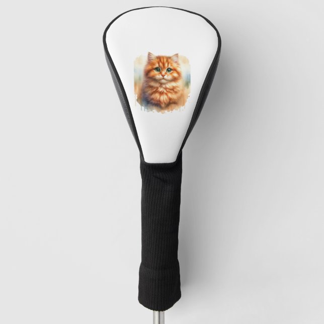Niedlich Ginger Tabby Cat Classic T - Shirt Golf Headcover (Vorderseite)