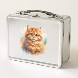 Niedlich Ginger Tabby Cat Classic T - Shirt Metall Brotdose