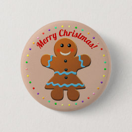 Niedlich Gingerbread-Frau Button