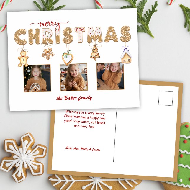 Niedlich Gingerbread Frohe Weihnachten Multiphoto (Von Creator hochgeladen)