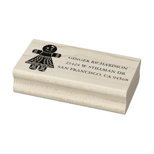 Niedlich Gingerbread Girl Gummistempel