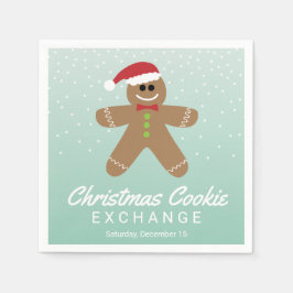 Niedlich Gingerbread Man Christmas Cookie Exchange Serviette