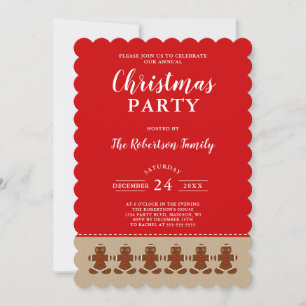 Niedlich Gingerbread Man Party Einladung