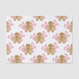 Niedlich Gingerbread Man & Peppermint Weihnachten Seidenpapier