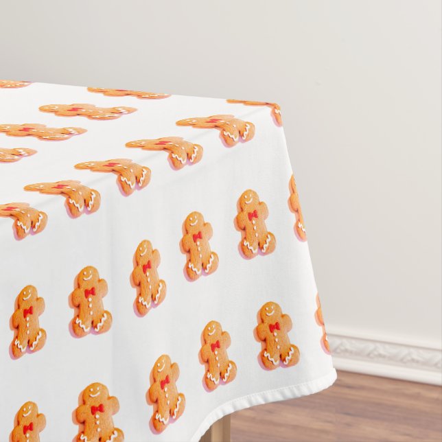 Niedlich Gingerbread Man Xmas Holiday 4Ann Tischdecke (Beispiel)