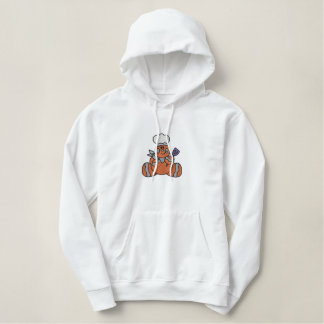 Niedlich Gingerbrei Man Koch Groß Bestickter Hoodie